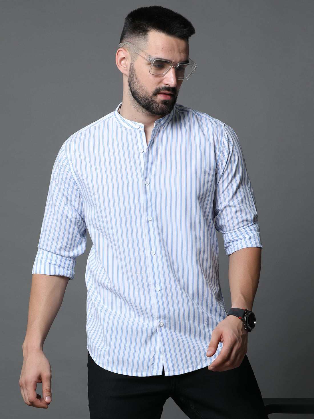 Blue Full Stripe Shirt