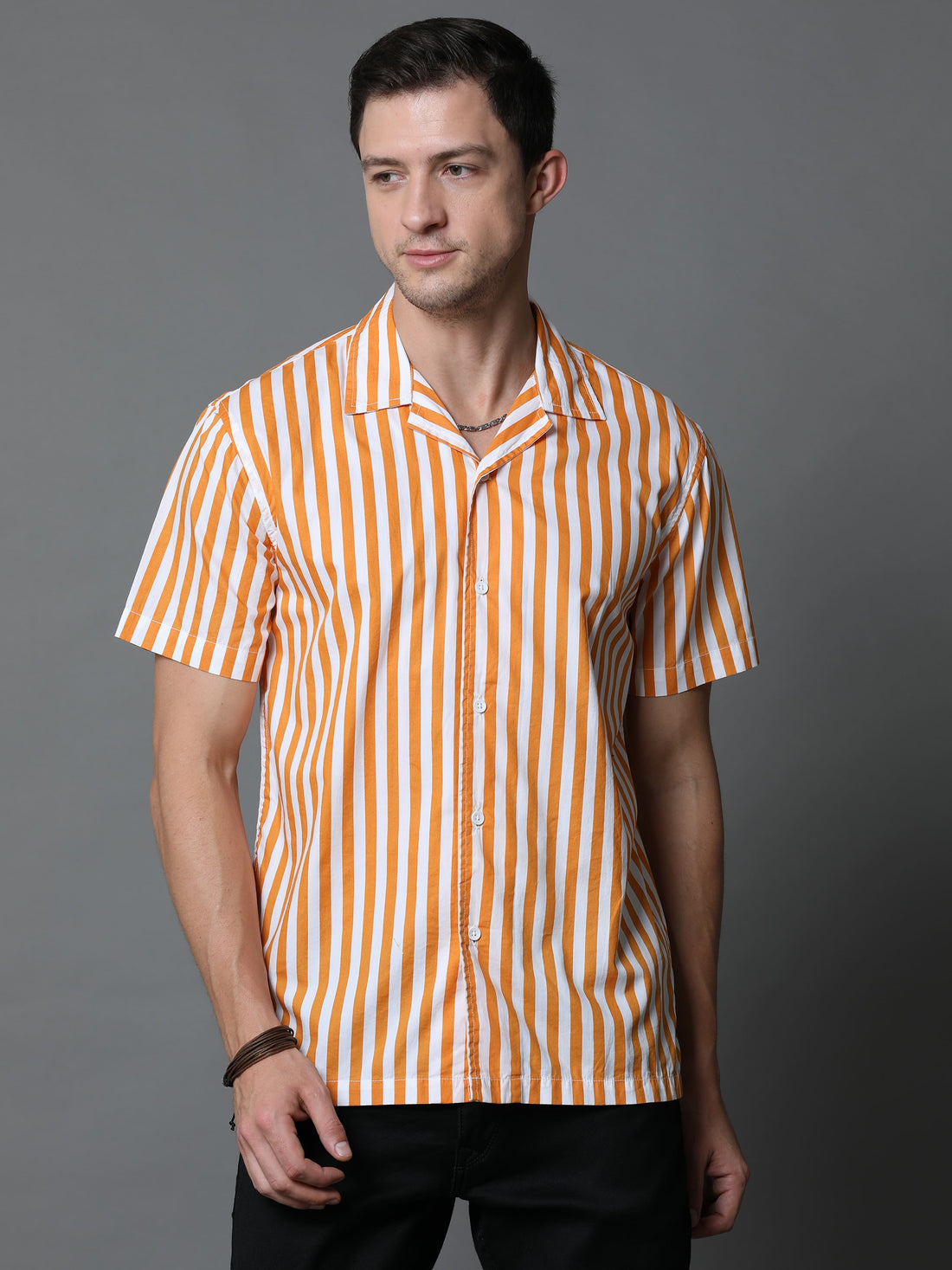 Orange Stripe Shirt