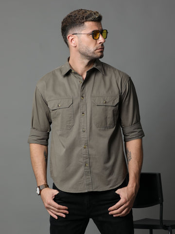 Solid Cargo Shirts