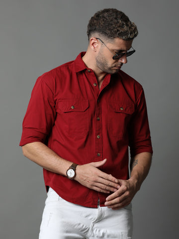 Solid Cargo Shirts