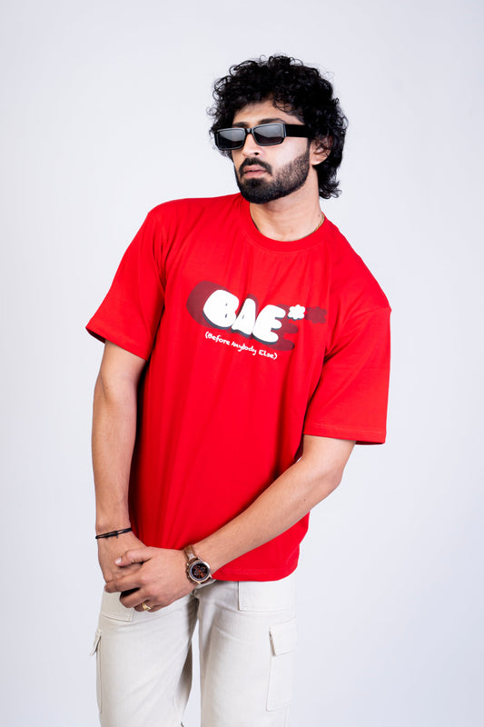 BAE RED DROP SHOULDER TSHIRT